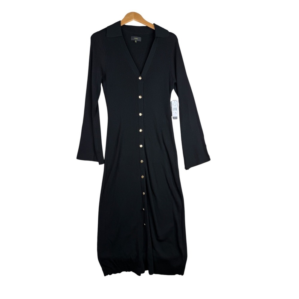 NWT Maia Women's Long Sleeve Sweater Dress size XL Black